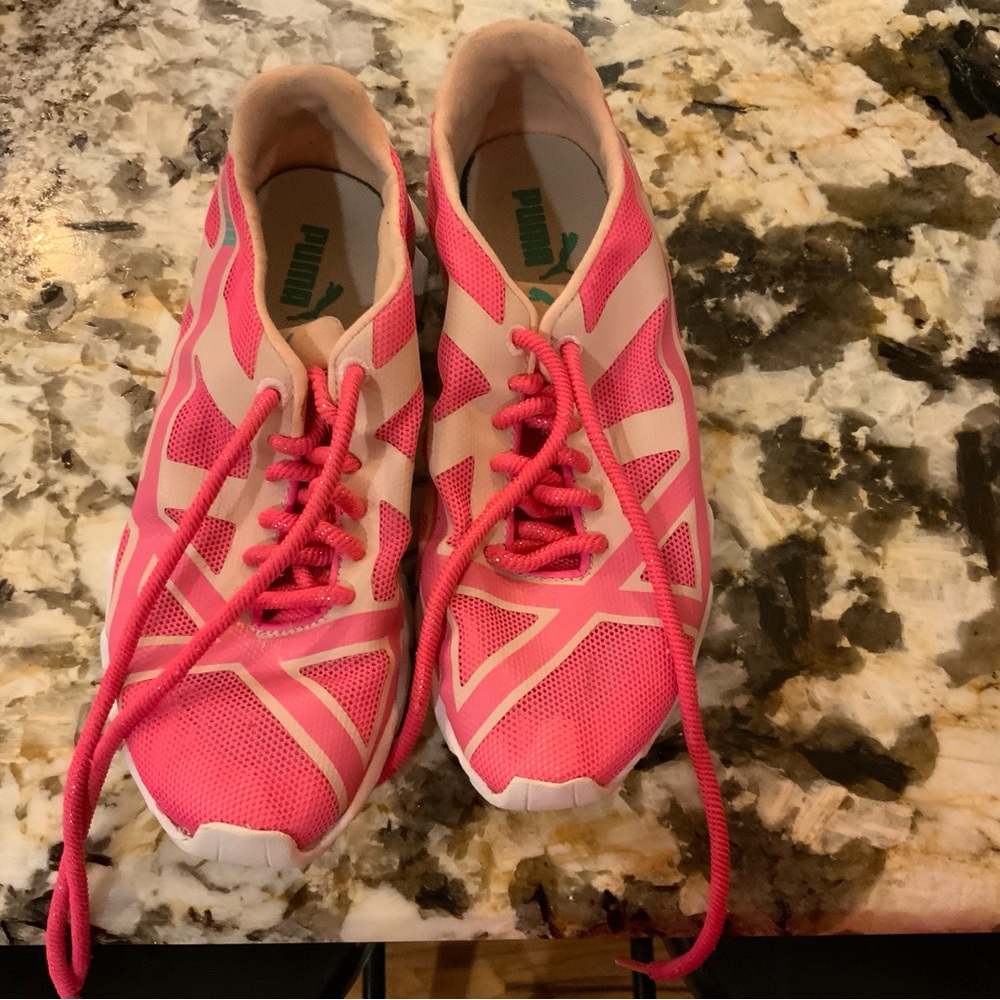 Pink PUMA sneakers